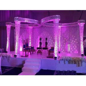 Mandap Palazzo ผีเสื้อที่น่าทึ่งสำหรับงานแต่งงาน Mandap งานแต่งงานที่ทันสมัยในการออกแบบผีเสื้องานแต่งงานหกเสา - Product Image 1