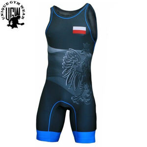 Maillots de combat personnalisés en Spandex, uniformes de lutte par Sublimation, pièces - Product Image 6
