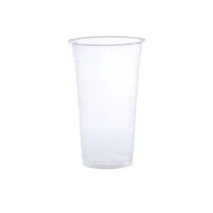 شفافة يمكن التخلص منها شرب كوب PP صناديق تخزين بلاستيكية وصناديق 100% الغذاء الصف البولي بروبلين (PP) 635 مللي