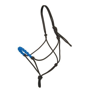 Corde tressée nouée à la main à licou équestre sur mesure réglable et disponible en plusieurs tailles de modèles couleurs-Nylon durable fabriqué - Product Image 1