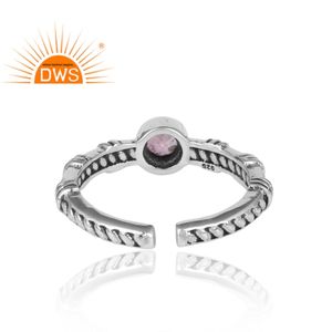 Attractive Pink Topaz Gemstone Ring Jewelry Manufacturer Vintage Style Handmade 925 Sterling Silver Ring - Product Image 4