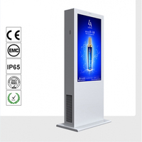 Monitor LCD de Quiosco Independiente con Pantalla Táctil de 65 Pulgadas, Alta Luminosidad, Anti-Robo, Señalización Digital para Exteriores