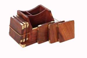 Posavasos redondos de madera de acacia, protección de encimera de mesa y superficies de marcas de agua o daños, regalo de inauguración de la casa, decoración del hogar - Product Image 3