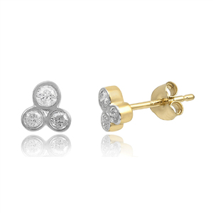 Boucles d'oreilles plaquées or design de luxe boucle d'oreille en pierre de zircon en argent sterling 925 pour les femmes bijoux cadeaux - Product Image 1