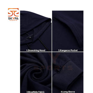 Sudadera con capucha de cuello alto para hombre, diseño de moda, personalizada, de gimnasio, polar, para Fitness, la más vendida - Product Image 3