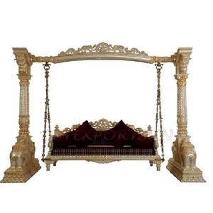 Columpios Modernos de Madera de Teca Tallados a Mano para Interiores, Decoración para Sala de Estar, Tamaño Personalizado, California - Product Image 1