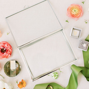 SILVER Glass <b>Box</b> | 4x6 <b>Photo</b> <b>Box</b> | Proof Print Packaging | Photographer Gifts for Clients - Product Image 1