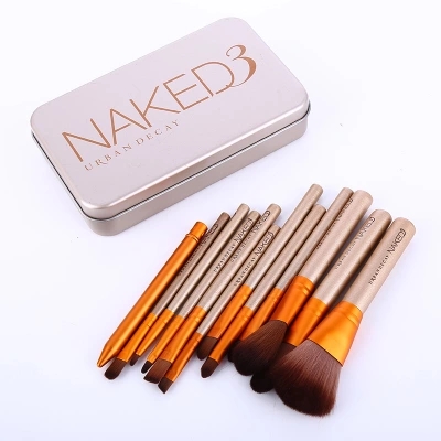 Professional Makeup brush set 12pcs Synthetic Kabuki Foundation Blending makeup brush Kit