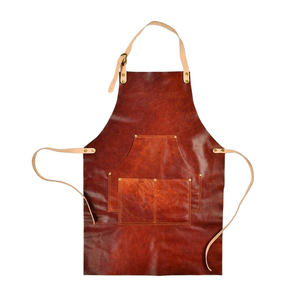 Best Selling Waterproof PU <b>Leather</b> Kitchen <b>Apron</b> Customized for Coffee Shops Wholesale Hot Sale Latest Design - Product Image 3