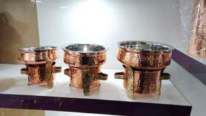بسعر الجملة تصميم جديد تجهيزات المطابخ والفنادق المطبخ غير عصا الطبخ النحاس الجسم معدن من الداخل الفولاذ المقاوم للصدأ Kadai للطبخ - Product Image 5