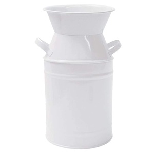 Indian Stylish Designer Handmade Flower Pot <b>Unique</b> Decorative White Flower <b>Vase</b> Top Selling Galvanized Metal <b>Vase</b> - Product Image 4