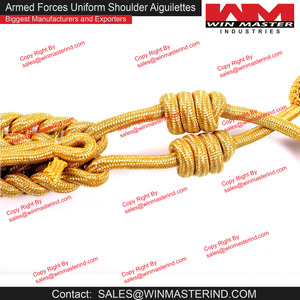 Cordon d'épaule uniforme de couleur dorée | Aiguillette de cordon d'épaule de cérémonie | Aiguillette de fil d'investissement - Product Image 2