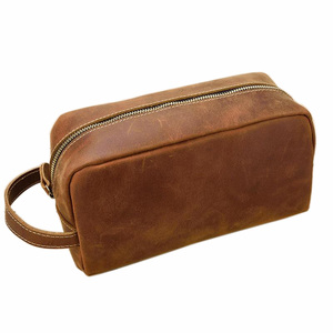 Best Sale Double Zipper for Toiletry <b>Bag</b> Custom Logo Water-Resistant Ladies Outdoor <b>Travel</b> Good Quality Leather <b>Cosmetic</b> <b>Bags</b> - Product Image 6