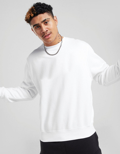 Men's O-Neck <b>Fleece</b> <b>Sweatshirt</b> Polyester/Cotton Blend Waterproof Eco-Friendly Winter Pullover Quick Dry Breathable Solid Lined - Product Image 2