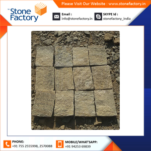 Mejor calidad 100% Natural aparcamiento entrada usar piedra amarillo marrón mezcla Cobble piedra de acabado de superficie - Product Image 5