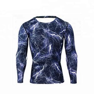 El mejor material de buena calidad Rash Guard para hombres Fight Wear Custom Printed MMA manga corta Rash Guard - Product Image 5