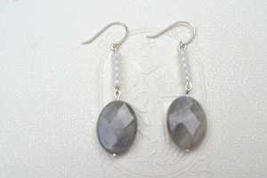 Bijoux en argent Sterling 92.5 opale naturelle et Labradorite, boucles d'oreilles en pierres précieuses Flashy, bijoux pour femmes, cadeau mignon - Product Image 4