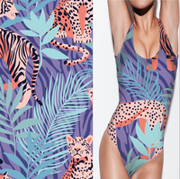 Maillot de bain écologique et durable, justaucorps, bikini, imprimé, tissu