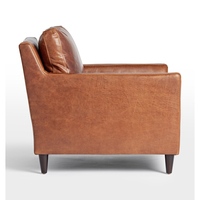 Canapé modulaire Chesterfield contemporain Blue Ocean à trois places en velours avec pieds en acier inoxydable pour la maison