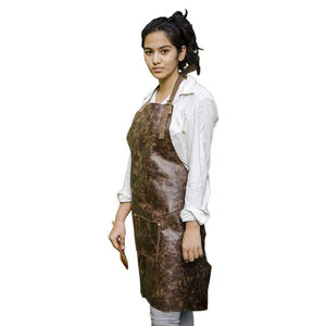Best Selling Waterproof PU <b>Leather</b> Kitchen <b>Apron</b> Customized for Coffee Shops Wholesale Hot Sale Latest Design - Product Image 2