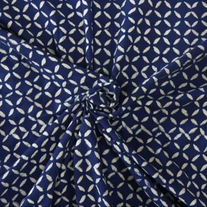 Étnica artesanal bloco impresso padrão geométrico 100% algodão grosso tecido estofos em tecido de lona de decoração para casa