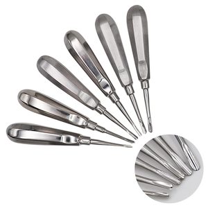 Elevador de Raíces Dental de Acero Inoxidable Reutilizable con Certificación CE, Herramienta Curva Tipo Pluma para Odontología, Mango Quirúrgico Manual - Product Image 5