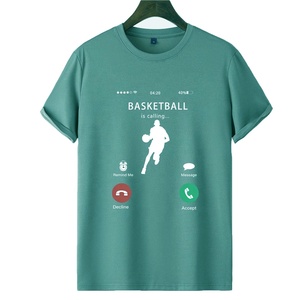 Camiseta de cuello redondo con estampado de letras para hombre, camisetas personalizadas informales de verano, ropa de calle de talla grande, camiseta con patrones de costura OEM para hombre - Product Image 5