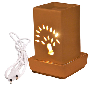 Diffuseur d'arômes électrique en céramique artisanal |   Lampe brûle-huiles essentiels pour l'aromathérapie, la maison, le bureau, le spa, le yoga, la relaxation et la décoration - Product Image 3