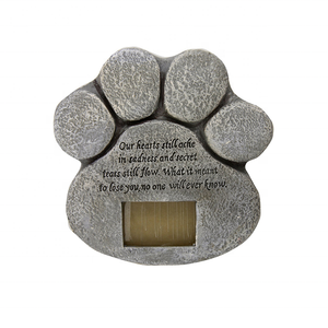 Urnas con estampado de pata de mármol blanco de estilo americano altamente detalladas para guardar cenizas de mascotas - Product Image 4