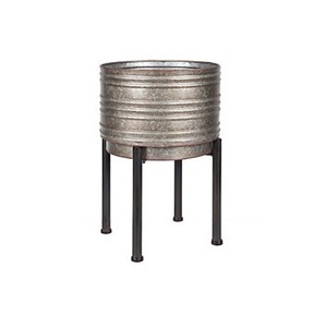 Macetero de Metal con acabado antiguo, diseño de lujo con ruedas, fabricante de último diseño, macetero grande de Metal a bajo precio - Product Image 3