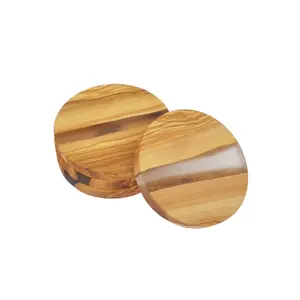 Dessous de verre pour thé, café, boissons gazeuses, design personnalisé, en bois, couleur personnalisée, résine, vente populaire - Product Image 1