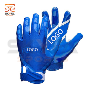 Vente en gros de gants de football américain souples et confortables Gants de football personnalisés OEM avec fonction collante Personnalisez votre propre logo Gants - Product Image 4