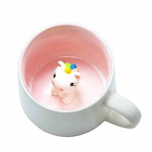 Tasse en céramique Unik Novelty 3D Animal Inside Tasse à café, thé et lait en forme de <span class=keywords><strong>licorne</strong></span> pour cadeaux - Product Image 1