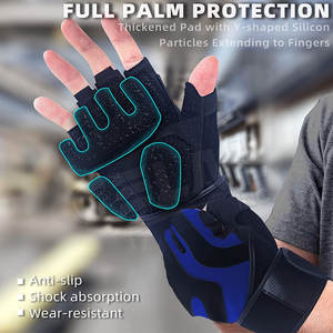 Guantes de levantamiento de pesas con logotipo personalizado, para gimnasio, ejercicio profesional, entrenamiento, Fitness, levantamiento de pesas - Product Image 2