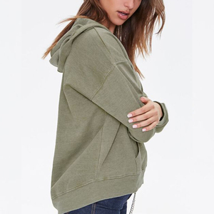 New Smart Green Long sleeve Sports Style Crop Top for women 100% cotton for exercise - Product Image 3