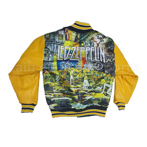 Servicio OEM Precio razonable Nueva Sublimación elegante Impreso Varsity Chaquetas con mangas de cuero Mejor Letterman Chaqueta de invierno - Product Image 2