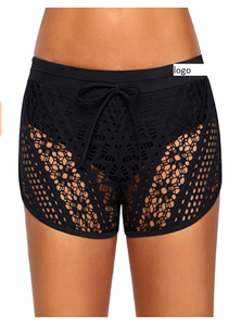 Womens Lace Out Swimsuit Tankini Bottom Swim <b>Board</b> Plus Size Women <b>Shorts</b> 95% Polyester, 5% Spandex - Product Image 3