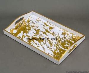 Bandeja de comida de madera de Color marrón oscuro, bandeja decorativa estándar para servir alimentos, venta al por mayor, artículos de Hotel, bandeja para servir chocolate y postres - Product Image 3