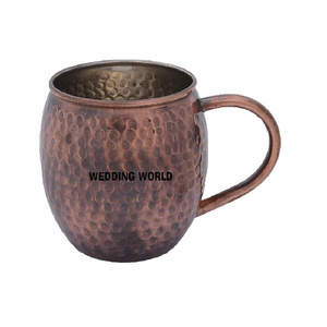 Tasse à bière martelée en cuivre tasse faite à la main de qualité supérieure classique élégant vente en gros nouveau chope à bière de luxe en gros - Product Image 1