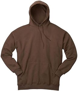 Unisex Heavyweight <b>Fleece</b> Pullover Hoodie Custom Logo Embroidered <b>Brown</b> Winter Casual Wear with Logo Print - Product Image 1