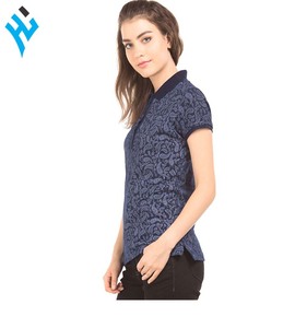 Custom Summer Slim Fit Printed <b>Women</b> Casual <b>Polo</b> <b>Shirt</b> - Product Image 5