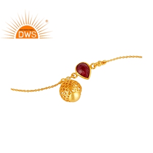 925 Silver Chain <b>Bracelet</b> Supplier Jewelry Topaz <b>Ruby</b> Corundum Gemstone <b>Bracelet</b> Indian 18k Yellow Gold Plated <b>Bracelet</b> - Product Image 1