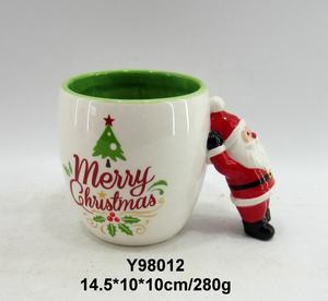 De cerámica <span class=keywords><strong>coffeee</strong></span> tazas con muñeco de nieve manejar - Product Image 3