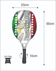 Raquetas de Tenis y Playa Hechas a Medida, Cara de 20 mm, Peso de 310-330 g, Longitud de 50 m, Empuñadura de Fibra de Vidrio, Red de Fibra de Carbono - Product Image 1