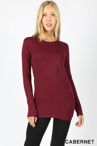 Womens <b>T</b> <b>Shirt</b> Crew Neck Long Sleeve Cotton Stretch Top for Women Blank Ladies <b>T</b> <b>Shirts</b> Long Sleeve with Custom Printing Service - Product Image 5