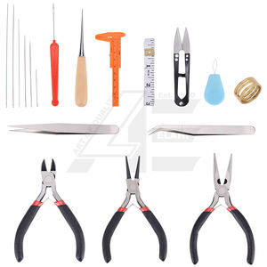 Ensemble de 19 outils de fabrication de bijoux avec étui de rangement à fermeture éclair en acier inoxydable pour la création et la réparation de bijoux par LALHICO - Product Image 2