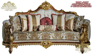 Royal Look Gold Carved Sofa Set for Living Area French Style Hand Carved Living Room Sofa Set Royal Style Sofa Set for Living - Product Image 4