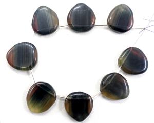 ลูกปัด Briolette รูปร่างแฟนซี,พลอยฟลูออไรต์ธรรมชาติ8ชิ้นขายส่งผู้ผลิตของแท้คุณภาพสูง - Product Image 1