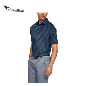 Venta al por mayor hombres Polo de manga corta de golf camiseta impresa Lisa slim fit ropa deportiva hombre Camiseta polo 100% algodón - Product Image 3
