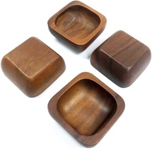 Ensemble de bols de service à soupe ronds en bois brun, idéal pour la vaisselle, ustensiles de cuisine, bols de service à dessert élégants à prix abordable - Product Image 6